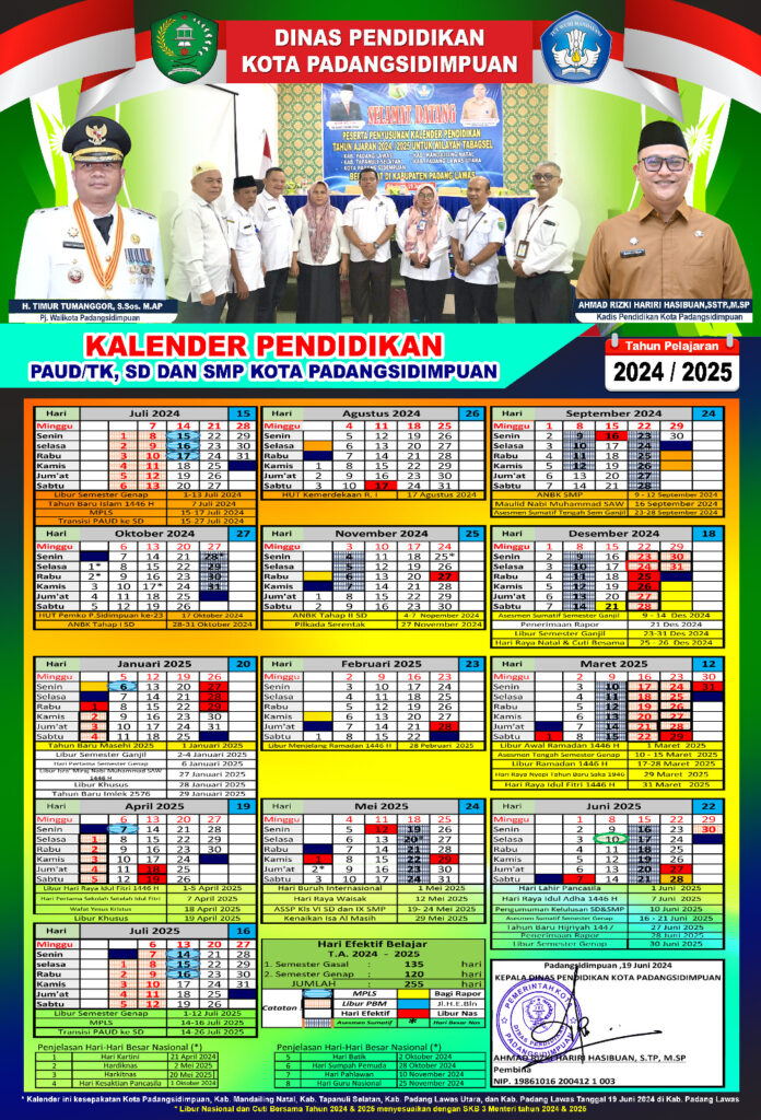 Kalender Pendidikan Kota Padangsidimpuan